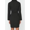 Fashion Style Regular Jacket Collar Mini Length Woven Dress