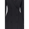 Fashion Style Regular Jacket Collar Mini Length Pleated Woven Jacket Dress