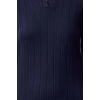 Moda Stil Slim Polo Yaka Mini Boy Fitted Vücuda Oturan Fitilli Örme Elbise