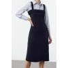 Fashion Style Regular Shirt Collar Mini Length Shirt Detailed Fitted Body-Sit Woven Dress