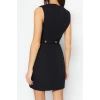 Fashion Style Regular Crew Neck Mini Length Plain Dress