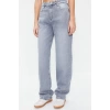 Style Women Fashion Denim Jeans Pants Regular Wide Leg Blue-Grey Low Waist Jeans