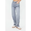 Style Women Fashion Denim Jeans Pants Regular Wide Leg Blue-Grey Low Waist Jeans
