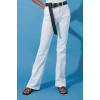Stil Kadın Moda Denim Kot Pantolon Regular İspanyol Paça Beyaz Yüksek Bel Jeans