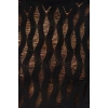 Stil Modern Kadın Crop Standart Kol Bisiklet Yaka Vatkalı Ajurlu Delikli Triko Kazak