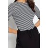 Fashion Crew Neck Knitted Slim Plain Pattern Casual Daily Regular Short Sleeve Blouse