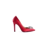 Stil Modern Kadın Kalp Tokalı Stiletto Topuklu Ayakkabı Özel Tasarım Gündüz Gece Abiye Ayakkabı
