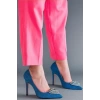 Stil Modern Kadın Kalp Tokalı Stiletto Topuklu Ayakkabı Özel Tasarım Gündüz Gece Abiye Ayakkabı