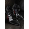 Kadın Çapraz Tokalı Topuklu Ayakkabı Sivri Burun Şık Stiletto