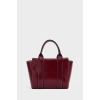 Mini Tote El Ve Omuz Çantası Bordo