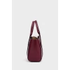 Mini Tote El Ve Omuz Çantası Bordo