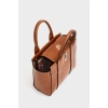 Mini Tote El Ve Omuz Çantası Bordo