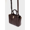 Mini Tote El Ve Omuz Çantası Bordo