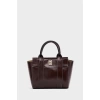 Mini Tote El Ve Omuz Çantası Bordo