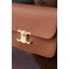 Cindy Aksesuarlı Kapaklı Uzun Ayarlanabilir Askılı Trend Kadın Omuz Çantası - Siyah Parlak Rugan