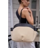 Kontrast Tote Çanta Taba Hasır