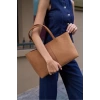 Minimal Tote El Ve Omuz Çantası Kahverengi
