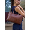 Minimal Tote El Ve Omuz Çantası Kahverengi