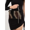 Bella Taşlı Clutch El Ve Omuz Kadın Çanta - Taş Sıralı