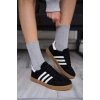Kontrast Parçalı Spor Ayakkabı Sneaker Yeşil-Beyaz Süet