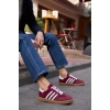 Kontrast Parçalı Spor Ayakkabı Sneaker Yeşil-Beyaz Süet