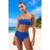 Desenli Straplez Bikini Takımı Su Sporları İçin Hızlı Kuruyan Klora Dayanıklı Esnek Kumaş