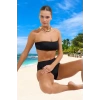 Desenli Straplez Bikini Takımı Su Sporları İçin Hızlı Kuruyan Klora Dayanıklı Esnek Kumaş