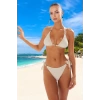 Üçgen Simli Bikini Takımı Hızlı Kuruyan Klora Dayanıklı Yüksek Konfor Esnek Kumaş