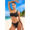 Tek Omuz Bikini Takımı Plaj Ve Havuz İçin Ergonomik Kesim Klora Dayanıklı Şık Detaylı