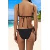 Simli Bikini Takımı Yaz Koleksiyonu Esnek Kumaş Ergonomik Kesim Hızlı Kuruyan Plaj Ve Havuz İçin