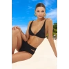Desenli Üçgen Bikini Takımı UV Korumalı Hızlı Kuruyan Özel Tasarım Plaj Ve Havuz İçin