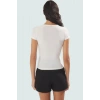 100 Polyester Fitted Vücut Bluz Renk V Yaka Yazlık Şık Görünüm Zarifane Tasarım Uzun Ömürlü