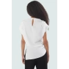 100 Polyester Krep Kumaş Kadın Bluz Dik Yaka Fitted Yazlık Yüksek Kalite Konforlu Kesim