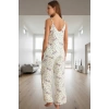 100% Viskoz Dokuma Pijama Takımı Renk Hayvan Desenli Regular Kalıp Özel Tasarım