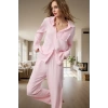 100% Viskoz Kadın Pijama Takımı Rahat Şık Fırfırlı Detaylarla Ve Konforlu Kesim