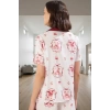 100 Viskoz Shally Dokuma Regular Kalıp Çok Pijama Takımı Rahat Kullanım Zarifane Tasarım