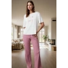 2li Pijama Takımı Nefes Alan Örme Kumaş Rahat Kalıp Şık Görünüm Uzun Ömürlü