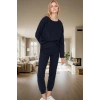 2li Pijama Takımı Pamuklu Waffle Kumaş Uzun Paça Düşük Kol Kaliteli İşçilik Konforlu Kesim