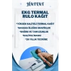 100 Adet Rulo Ekg Ecg 50mmx20metre Tam Metrajlı Yüksek Kaliteli Hassas Karelajlı Rulo Termal Kağıt