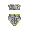 Kadın Yüksek Bel Straplez Bikini Takımı Bandeau Üst Çıkarılabilir Pedli Şık Plaj Hipster Mayo
