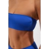 Kadın Yüksek Bel Straplez Bikini Takımı Bandeau Üst Çıkarılabilir Pedli Şık Plaj Hipster Mayo