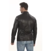 Erkek Minimal ve Çekici Derimont Ceket Erkek Hakiki Kuzu Derisi Slim Fit Siyah Mont