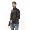 Erkek Biker Ruhuna Uygun Slim Fit Derimont Erkek Hakiki Kuzu Derisi Mont Siyah Fermuarlı Ceket
