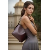Kadın Şık Yumuşak Shopper Ayarlanabilir Askılı Deri Omuz Çantası Geniş Hacimli Günlük