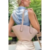 Kadın El ve Omuz Kullanımlı Çıkarılabilir Cüzdanlı Modern Kesim Shopper Çanta