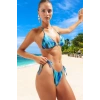 Desenli Üçgen Bikini Takımı Şık Detaylı Yüksek Konfor Ergonomik Kesim Hızlı Kuruyan