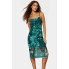 Askılı Bodycon Polyester Elbise Baskılı Tül Midi Premium Kalite Zarifane Tasarım Özel Tasarım