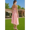 A Kesim Çiçek Desenli Şifon Abiye Elbise Trend Tasarım Kaliteli İşçilik Premium Kalite Modern Stil