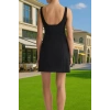 A Kesim Fiyonk Detaylı Kısa Abiye Elbise Dokuma Yazlık Modern Stil Özenle Seçilmiş Şık Görünüm