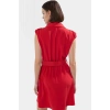 A Kesim Kısa Elbise Kemerli Polyester Dokuma Rahat Günlük Modern Stil Mükemmel Uyum